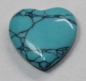 Preview: 1 Herz Naturstein Türkis ca. 20 mm x 20 mm x 6 mm