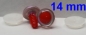 Preview: 1 Paar Sicherheitsaugen rote Pupille Iris Softpink metallic
