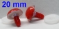 Preview: 1 Paar Sicherheitsaugen rote Pupille Iris Softpink metallic