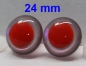 Preview: 1 Paar Sicherheitsaugen rote Pupille Iris Softpink metallic