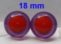 Preview: 1 Paar Sicherheitsaugen rote Pupille Iris Lilacpurple metallic