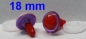 Preview: 1 Paar Sicherheitsaugen rote Pupille Iris Lilacpurple metallic