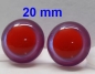Preview: 1 Paar Sicherheitsaugen rote Pupille Iris Lilacpurple metallic
