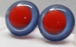 Preview: 1 Paar Sicherheitsaugen rote Pupille Iris Lightblue metallic