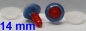 Preview: 1 Paar Sicherheitsaugen rote Pupille Iris Lightblue metallic
