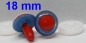 Preview: 1 Paar Sicherheitsaugen rote Pupille Iris Lightblue metallic