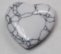 Preview: 1 Herz Naturstein weißer Türkis ca. 20 mm x 20 mm x 6 mm