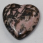 Preview: 1 Herz Naturstein Rhodonit ca. 20 mm x 20 mm x 6 mm