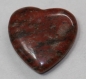 Preview: 1 Herz Naturstein roter Jaspis ca. 20 mm x 20 mm x 6 mm