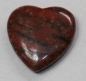 Preview: 1 Herz Naturstein roter Jaspis ca. 20 mm x 20 mm x 6 mm