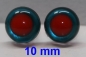 Preview: 1 Paar Sicherheitsaugen rote Pupille Iris Aquagreen metallic