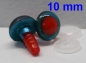 Preview: 1 Paar Sicherheitsaugen rote Pupille Iris Aquagreen metallic