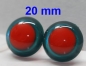 Preview: 1 Paar Sicherheitsaugen rote Pupille Iris Aquagreen metallic