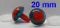 Preview: 1 Paar Sicherheitsaugen rote Pupille Iris Aquagreen metallic