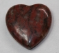 Preview: 1 Herz Naturstein roter Jaspis ca. 20 mm x 20 mm x 6 mm