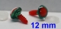 Preview: 1 Paar Sicherheitsaugen rote Pupille Iris Emeraldgreen metallic