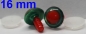 Preview: 1 Paar Sicherheitsaugen rote Pupille Iris Emeraldgreen metallic
