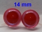Preview: 1 Paar Sicherheitsaugen rote Pupille Iris Fluopink metallic