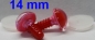 Preview: 1 Paar Sicherheitsaugen rote Pupille Iris Fluopink metallic