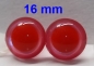 Preview: 1 Paar Sicherheitsaugen rote Pupille Iris Fluopink metallic