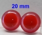 Preview: 1 Paar Sicherheitsaugen rote Pupille Iris Fluopink metallic