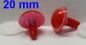 Preview: 1 Paar Sicherheitsaugen rote Pupille Iris Fluopink metallic