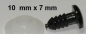 Preview: Sicherheitsnase 10 mm x 7 mm oval hart schwarz glänzend mit Sicherheitsscheibe