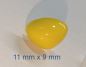 Preview: Sicherheitsnase dreieckig hart gelb glänzend mit Sicherheitsscheibe 11 mm