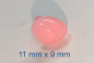 Preview: Sicherheitsnase dreieckig hart rosa glänzend mit Sicherheitsscheibe 11 mm