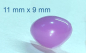 Preview: Sicherheitsnase dreieckig hart violett mit Sicherheitsscheibe 11 mm