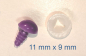 Preview: Sicherheitsnase dreieckig hart violett mit Sicherheitsscheibe 11 mm 2
