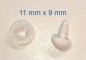 Preview: Sicherheitsnase dreieckig hart weiß mit Sicherheitsscheibe 11 mm 2