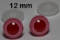 Preview: 1 Paar Sicherheitsaugen rosa mit roter Pupille