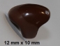 Preview: Sicherheitsnase 12 mm x 10 mm Katze dreieckig hart braun mit Sicherheitsscheibe