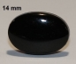 Preview: Sicherheitsnase 14 mm x 10 mm oval hart schwarz glänzend mit Sicherheitsscheibe