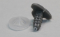 Preview: Sicherheitsnase 15 mm x 9,5 mm Katze hart grau mit Sicherheitsscheibe