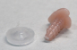 Preview: Sicherheitsnase 15 mm x 9,5 mm Katze hart haut hell mit Sicherheitsscheibe