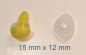 Preview: Sicherheitsnase dreieckig hart gelb glänzend mit Sicherheitsscheibe 15 mm 2