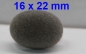 Preview: Sicherheitsnase oval beflockt grau mit Sicherheitsscheibe