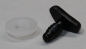 Preview: Sicherheitsnase 15 mm x 7 mm Katze hart schwarz mit Sicherheitsscheibe