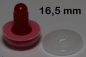 Preview: 1 Paar Sicherheitsaugen rosa mit roter Pupille