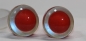 Preview: 1 Paar Sicherheitsaugen trapezoid gelb blaugrün Prisma Color 16 mm rote Pupille