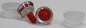 Preview: 1 Paar Sicherheitsaugen trapezoid gelb blaugrün Prisma Color 16 mm rote Pupille