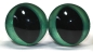 Preview: 1 Paar Sicherheitsaugen trapezoid grün metallic 16 mm Katze Drache