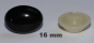 Preview: Sicherheitsnase 16 mm x 12 mm oval hart schwarz glänzend mit Sicherheitsscheibe