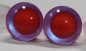 Preview: 1 Paar Sicherheitsaugen trapezoid pink blau Prisma Color 16 mm rote Pupille