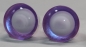 Preview: 1 Paar Sicherheitsaugen trapezoid pink blau Prisma Color 16 mm weiße Pupille