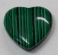 Preview: 1 Herz Naturstein Malachit ca. 20 mm x 20 mm x 6 mm