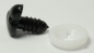 Preview: Sicherheitsnase 17 mm Katze hart schwarz mit Sicherheitsscheibe