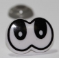 Preview: 1 Paar 17 mm x 23 mm Sicherheitsaugen Comic weiß schwarz
